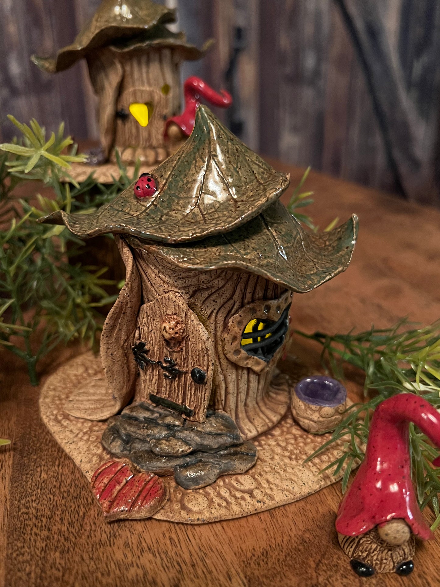 Gnome Home Luminary - “Heart doormat”- miniature 4.5”