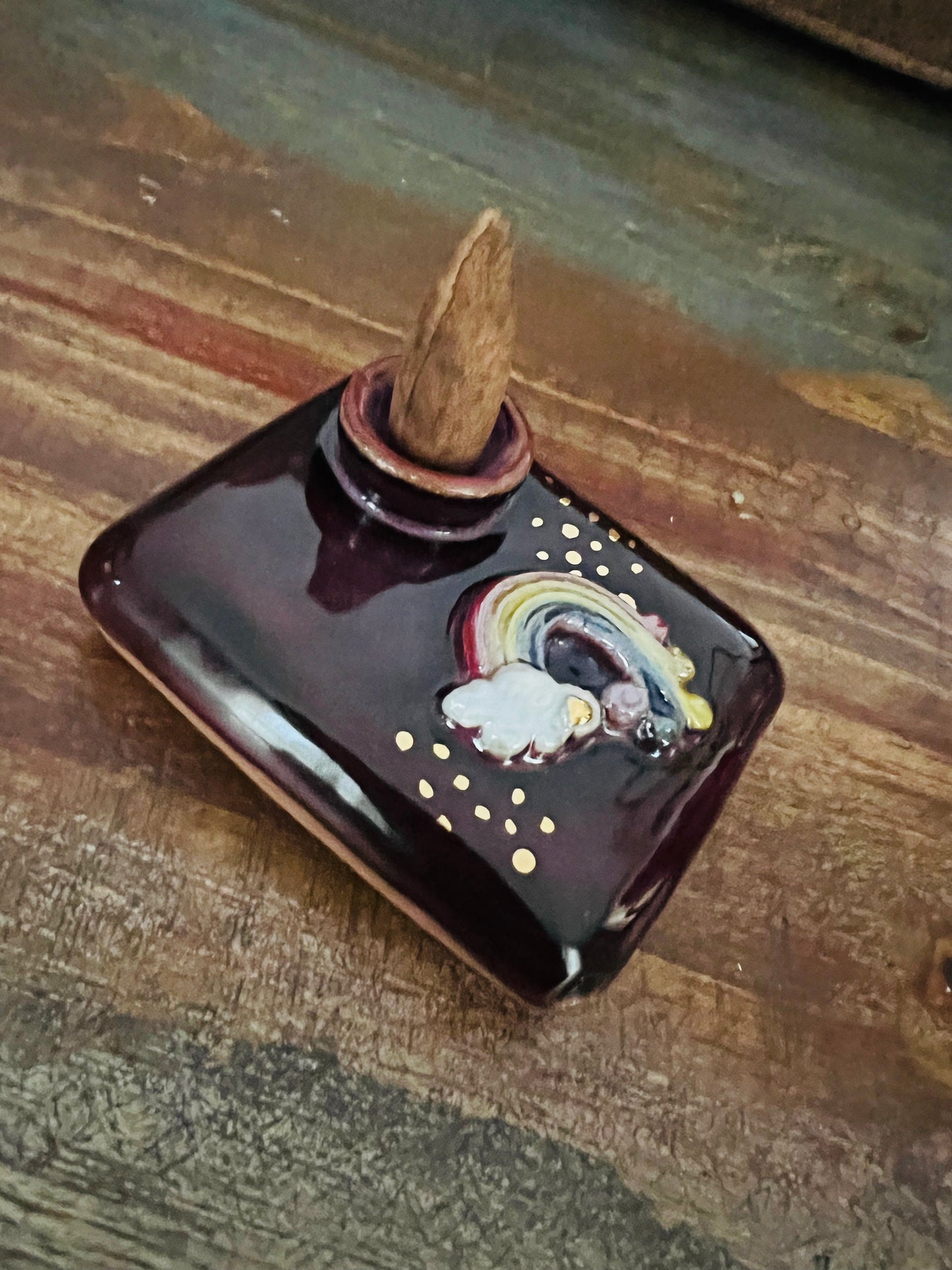 Pillow Pipe ~ “ Smokey Merlot Rainbow”