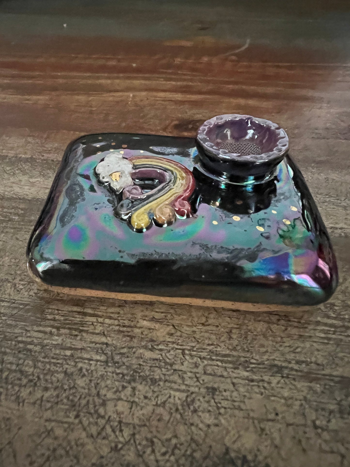 Pillow Pipe ~ “Iridescent Rainbow Pride”