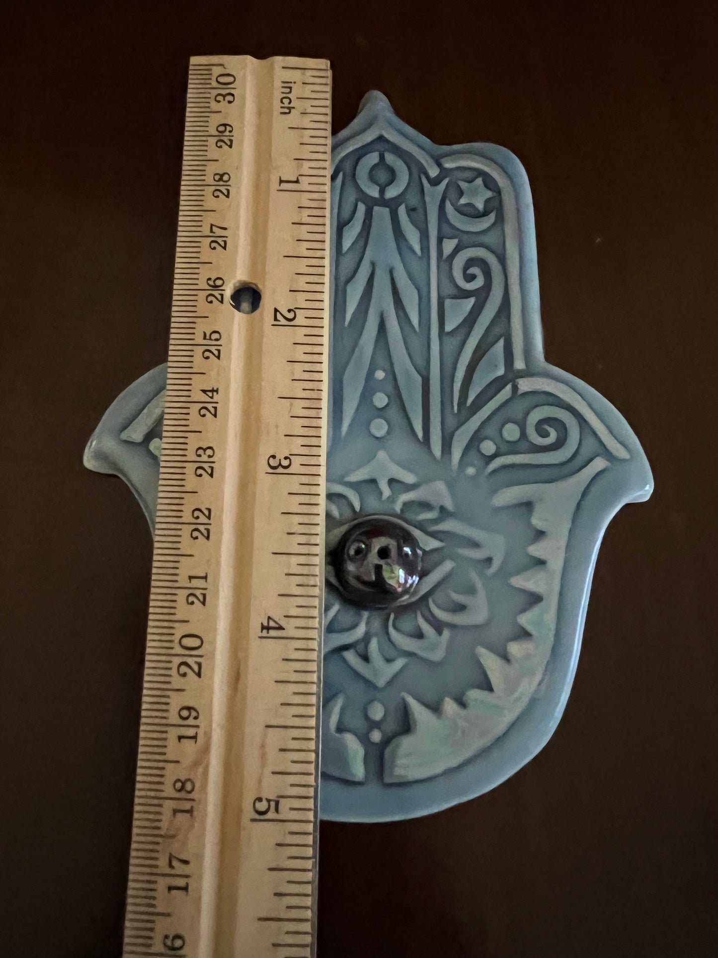 Incense Burner ~ Hamsa Hand / Sky