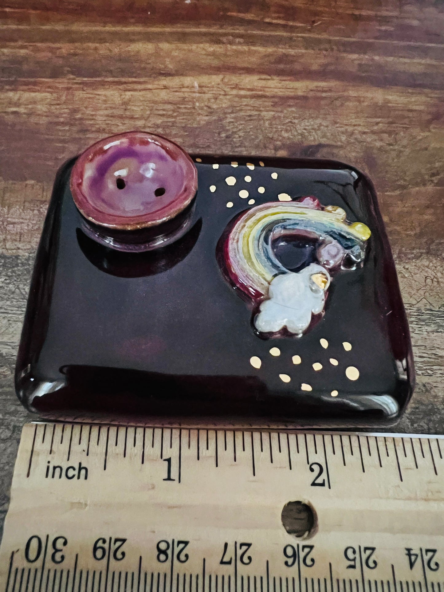 Pillow Pipe ~ “ Smokey Merlot Rainbow”