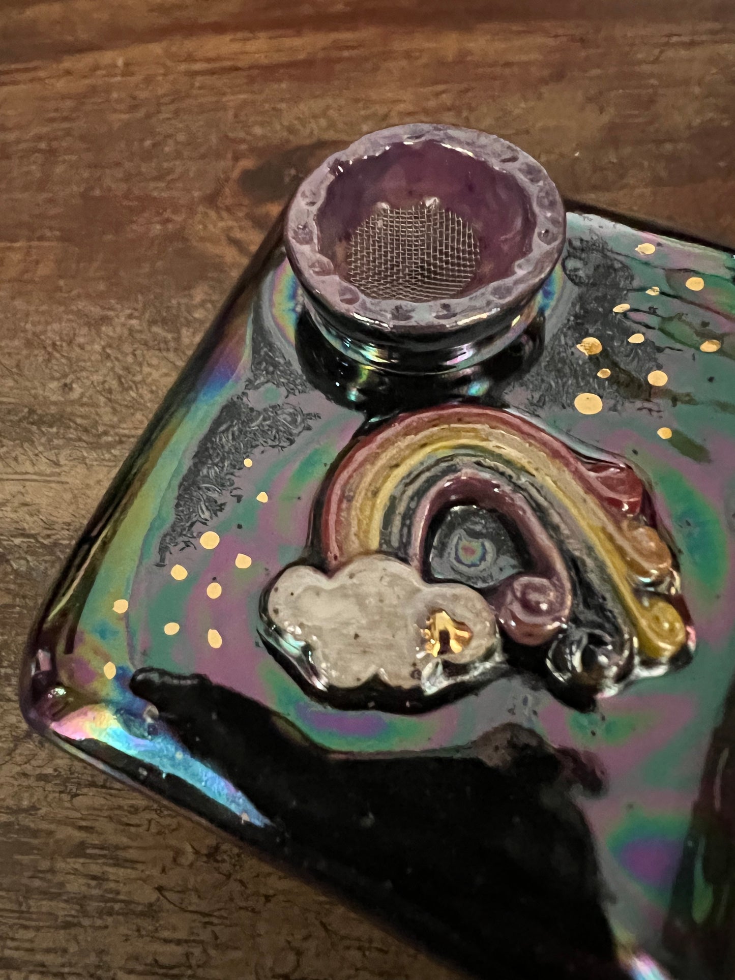 Pillow Pipe ~ “Iridescent Rainbow Pride”