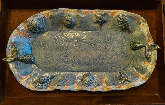 Sea Shells and Mermaid Tails Serving Platter